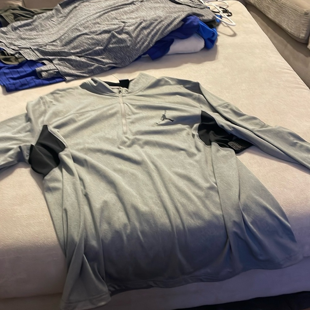 Black and grey Jordan long sleeve. Shirt